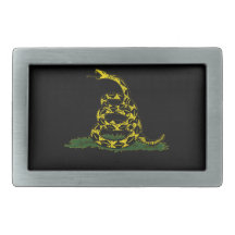 black Gadsden flag Belt Buckles