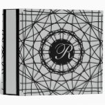 Black Geometric Monogram Avery Binder