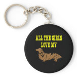 Black Girls All Love My Weiner Dog Key Chains