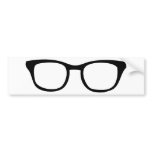 black glasses icon bumper stickers
