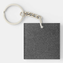 Black Glitter Acrylic Key Chain