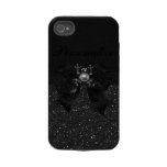 Black Glitter, Frog & Bow iPhone 4/4S Case Tough Iphone 4 Cover
