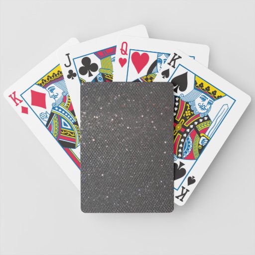Black Glitter Poker Deck
