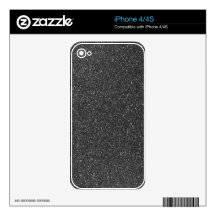Black Glitter Skins For The iPhone 4S