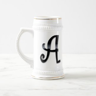 Black Gloss Monogram - A mug