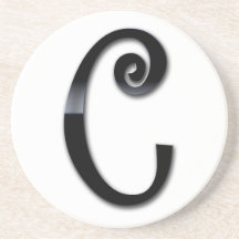 Black Gloss Monogram - C Coasters
