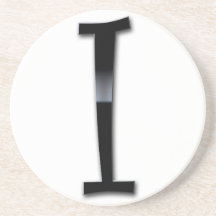 Black Gloss Monogram - I Coaster