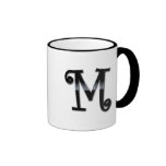 Black Gloss Monogram - M Mug