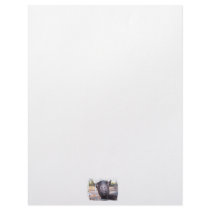 Black goat big yellow eyes nose first view customized letterhead