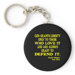 Black God Grants Liberty Keychains