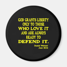 Black God Grants Liberty Refrigerator Magnets