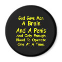 Black God Man Brain Penis magnets by WhiteTiger_LLC Black God Man Brain Penis magnets