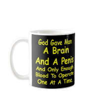 Black God Man Brain Penis mugs