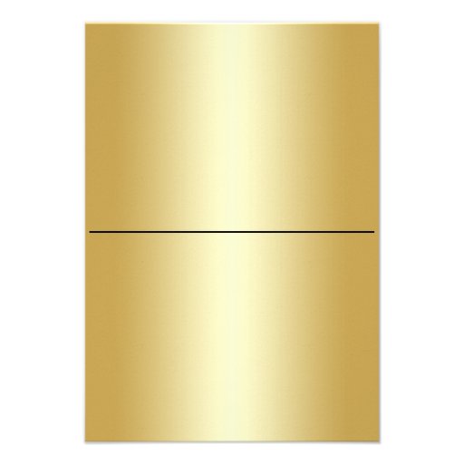 Black, Gold 50th Anniversary Folding Place Card