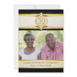Black & Gold 50th Anniversary Party Invitations