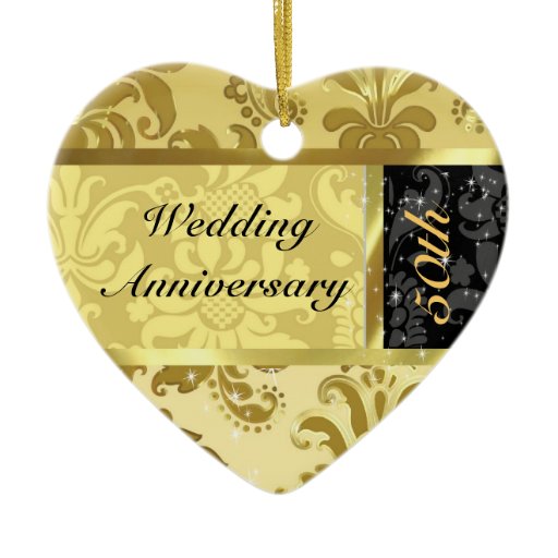 Black & Gold 50th Wedding Anniversary Ornament Christmas Tree ... Black & Gold 50th Wedding Anniversary Ornament Christmas Tree ...