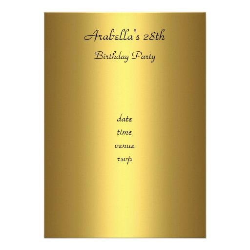 Black & Gold Abstract Invite Birthday Party