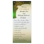 Black Gold and Green Wedding Program Rack Card