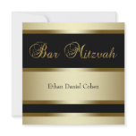 Black Gold Bar Mitzvah Announcement