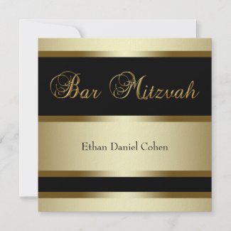 bar mitzvah announcement by invitationcentral more black bar mitzvah ...