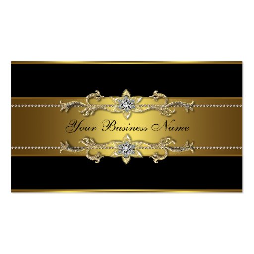 Black Gold Black Business Cards (front side)
