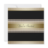 Black Gold Black Tie Party Corporate Party invitation
