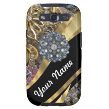 Black & gold bling galaxy s3 covers