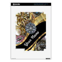 Black & gold bling skins for iPad 3