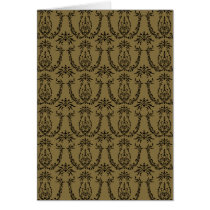 Black & Gold Classic Baroque Pattern Card by markmurphycreative Black & Gold Classic Baroque Pattern Card
