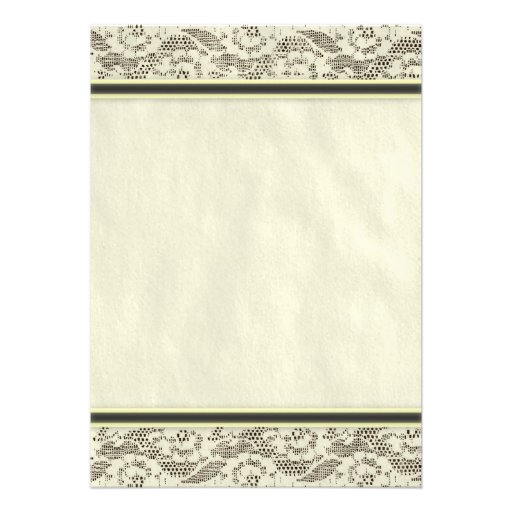Black Gold Country Lace Bridal Shower Invitations