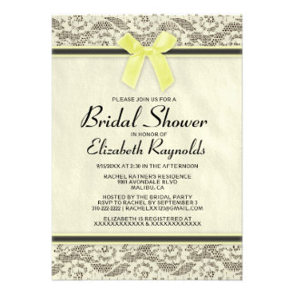 Black And Gold Bridal Shower Invitations