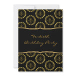 Black Gold Crests 40th Birthday Party Custom Invite