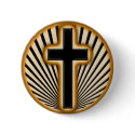BLACK & GOLD CROSS buttons