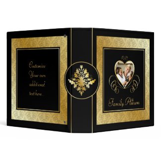 Black & Gold Damask Photo Binder binder