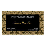 Black Gold Damask Profile Card business cards