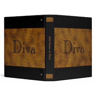 Black & Gold Diva Notebook Binder binder