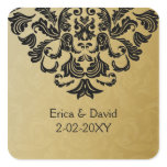 black gold envelope seal stickers