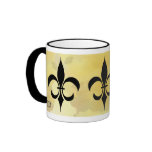 Black Gold Fleur-de-lis Mug