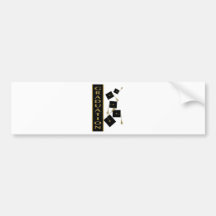 Black + Gold Graduation Bumper Sticker
