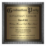 Black Gold Graduation Custom Invitations