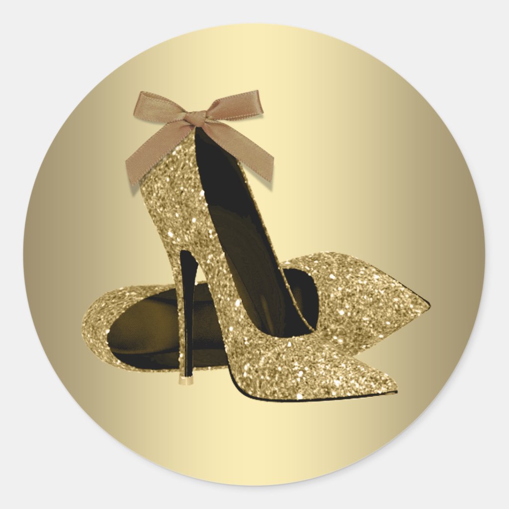 high heel shoe sticker  6 00 this customizable black gold high heel ...