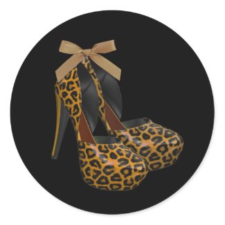 Black Gold High Heel Shoe Stickers by Champagne_N_Caviar