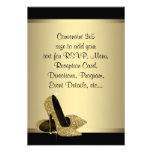 Black Gold High Heels RSVP Custom Invitation