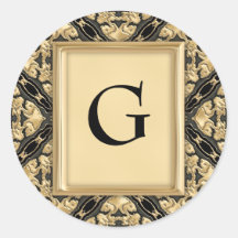 Black & Gold Lace Stickers