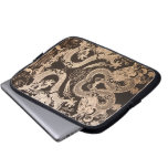black and gold computer sleeve, decorative