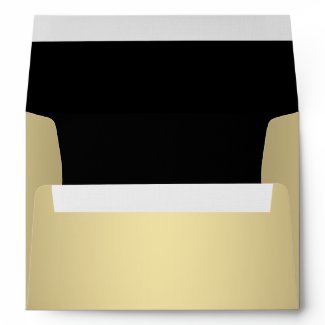 Black Gold Linen Envelopes