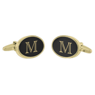Gold cufflinks monogram Gold cufflinks monogram