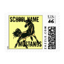 Black-Gold Mustang Postage postage by Customizables Black-Gold Mustang Postage postage