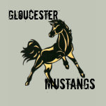 Black-Gold Mustang Shirt