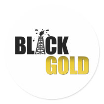 Black Gold Oil Stickers